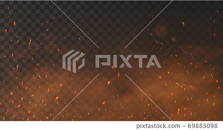 Fire sparks background  69883098