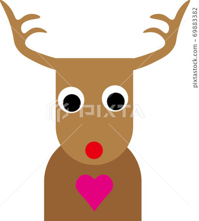 帶著心臟的紅鼻子馴鹿 69883382