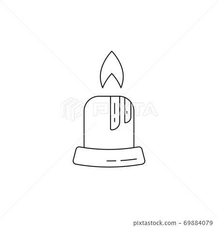Candle vector icon in trendy flat style, christmas candle icon Candle vector icon in trendy flat style, christmas candle icon 69884079