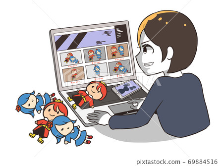 A woman trying to resell goods 69884516