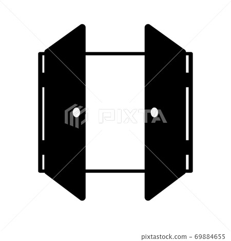 Outline door of the house icon on white background Outline door of the house icon on white background 69884655