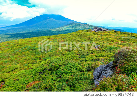 Mt. Mitsuishi and Mt. Iwate in late summer 69884748