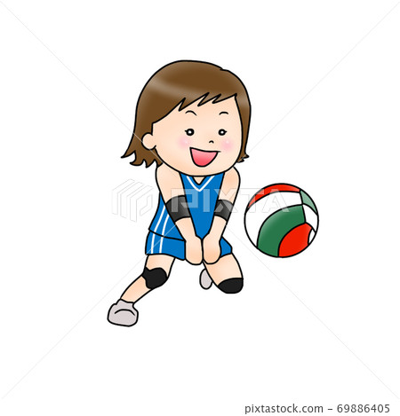接受排球的女孩 69886405