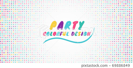 Halftone wave colorful design party background dot style Halftone wave colorful design party background dot style 69886849