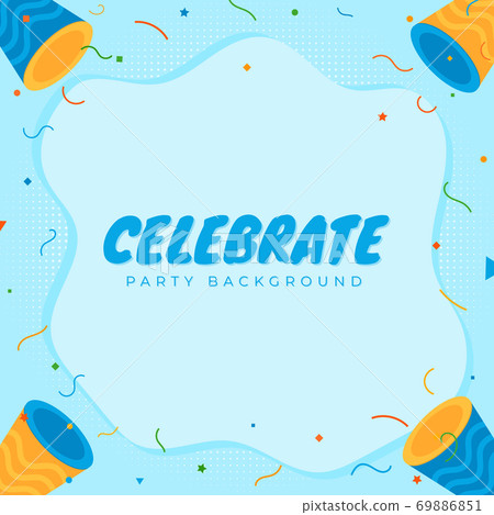Celebrate party background blue geometric shape fall design Celebrate party background blue geometric shape fall design 69886851