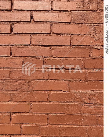 red old bricks laid in one plane 69888005