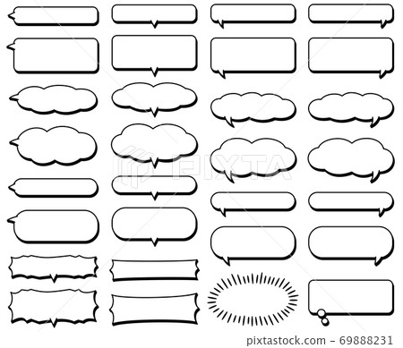Horizontal three-dimensional balloons, headings, and treatments without sample text Horizontal three-dimensional balloons, headings, and treatments without sample text 69888231