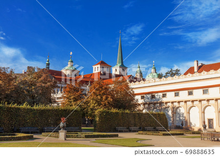 Baroque garden in Lesser Town of Prague. 69888635