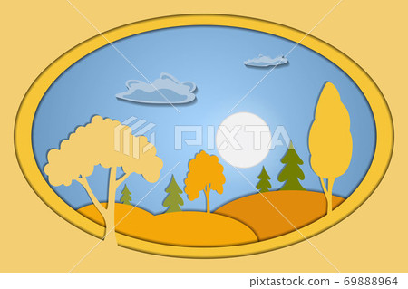 Autumn landscape with fall trees Autumn landscape with fall trees 69888964