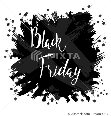 Black friday hand lettering calligraphy text 69889087
