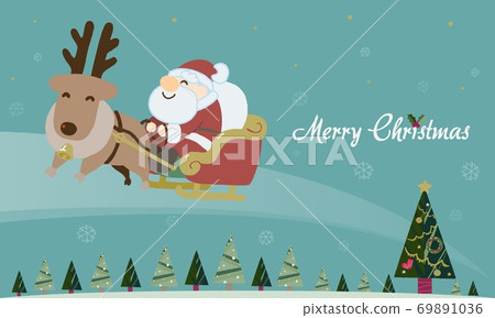 Illustrations designed for Christmas greeting cards 69891036