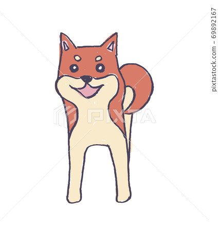 笑柴犬的前面的插圖 69892167