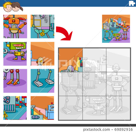 Foto de Puzzle Jogo De Robô e mais fotos de stock de Robô - Robô