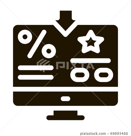 Bonus Percent Computer Information Icon Vector Glyph Illustration 69893488