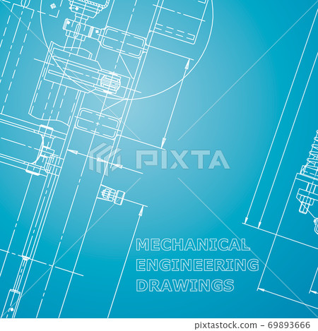Backgrounds of engineering subjects. Technical illustration Backgrounds of engineering subjects. Technical illustration 69893666