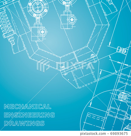 Backgrounds of engineering subjects. Technical illustration 69893675