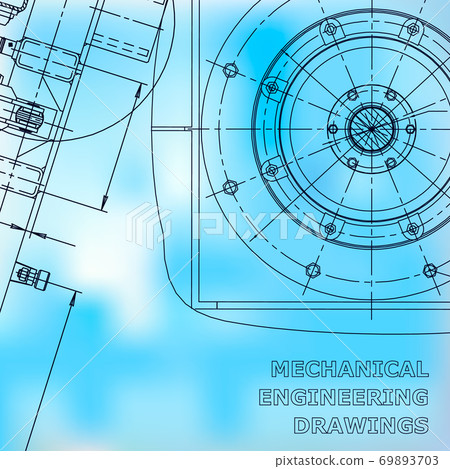 Backgrounds of engineering subjects. Technical illustration Backgrounds of engineering subjects. Technical illustration 69893703