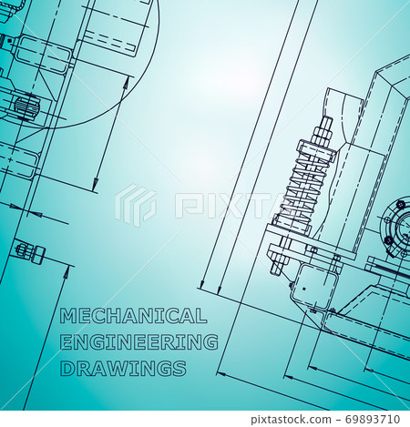 Backgrounds of engineering subjects. Technical illustration Backgrounds of engineering subjects. Technical illustration 69893710