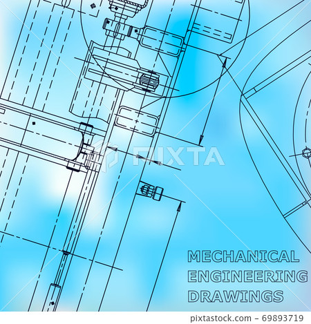 Backgrounds of engineering subjects. Technical illustration Backgrounds of engineering subjects. Technical illustration 69893719