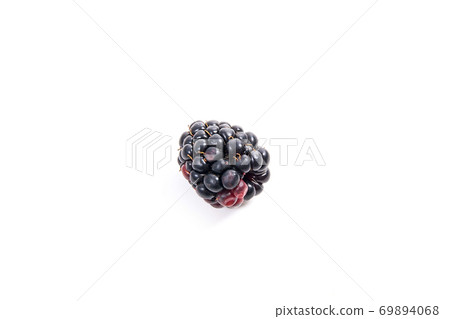 Ripe blackberry fruit isolated on white background. Ripe blackberry fruit isolated on white background. 69894068