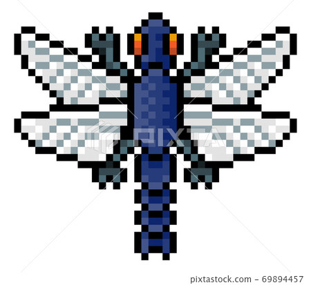 Dragonfly Bug Insect Pixel Art Video Game Icon Dragonfly Bug Insect Pixel Art Video Game Icon 69894457
