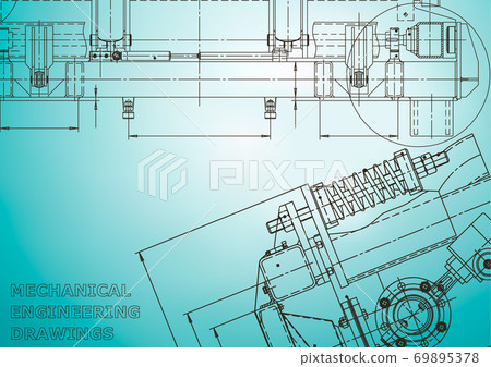 Vector engineering illustration. Cover, flyer, banner, background 69895378