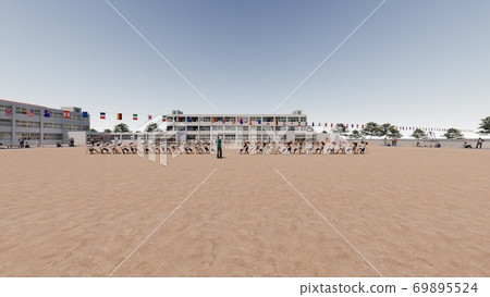 學校運動會拔河比賽,觀眾,建築,插圖46 學校運動會拔河比賽,觀眾,建築,插圖46 69895524