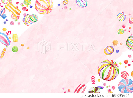 Japanese candy colorful frame 69895605