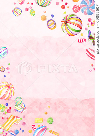 Japanese candy colorful frame 69895607