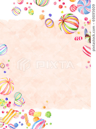Japanese candy colorful frame 69895609