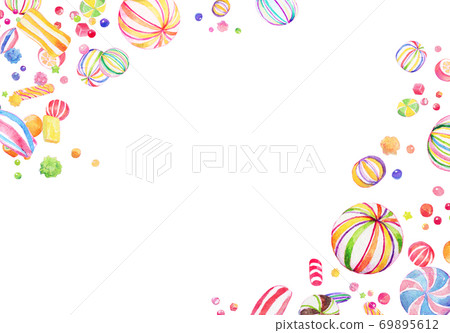 Japanese candy colorful frame 69895612