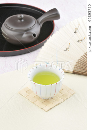 Folding fan and tea Folding fan and tea 69895730