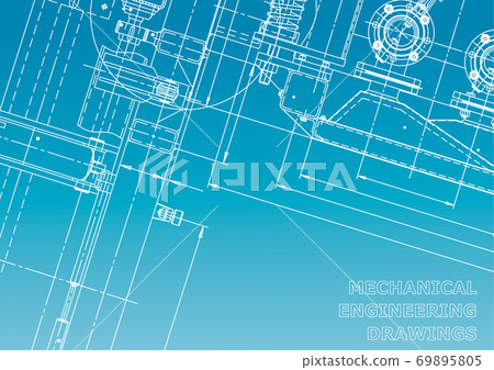 Mechanical engineering. Technical illustration. Backgrounds of engineering subjects 69895805