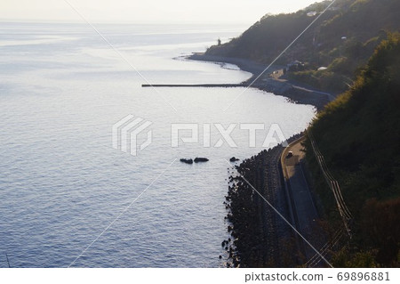 Minamiawaji Narcissus Line seen from Nadakuroiwa Narcissus Township, Awaji Island, Hyogo Prefecture 69896881