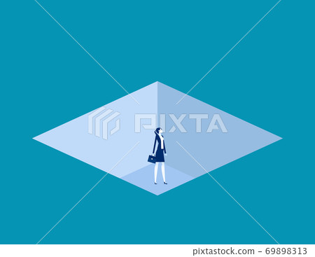 Business fell down in a trapped. Business trap concept 69898313