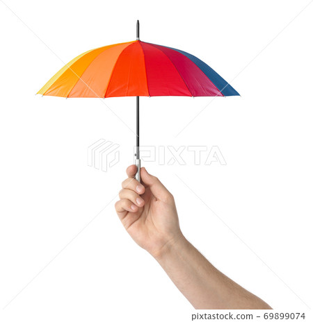 Hand with small umbrella Hand with small umbrella 69899074