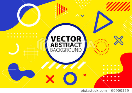 Abstract Geometric Background Memphis Style-03 Abstract Geometric Background Memphis Style-03 69900359