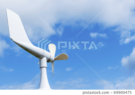 Anemometer propeller and blue sky 69900475