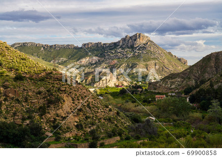 Landscape view of the mountains of Ojos in Valley of Ricote, Murcia Spain 69900858
