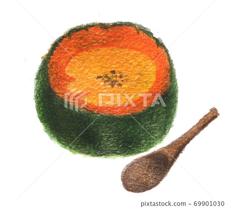 Pumpkin soup illustration Pumpkin soup illustration 69901030