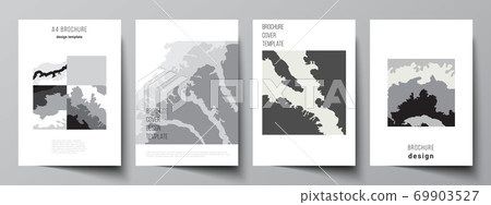 Vector layout of A4 cover mockups design template for brochure, flyer layout, booklet, cover design, book design, brochure cover. Landscape background decoration, halftone pattern grunge texture. Vector layout of A4 cover mockups design template for brochure, flyer layout, booklet, cover design, book design, brochure cover. Landscape background decoration, halftone pattern grunge texture. 69903527
