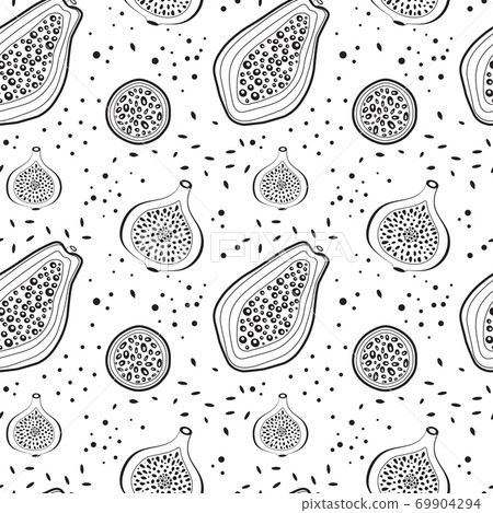 Tropical Fruit Pieces Pattern Tropical Fruit Pieces Pattern 69904294