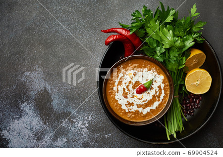 Dal Makhani at dark background 69904524