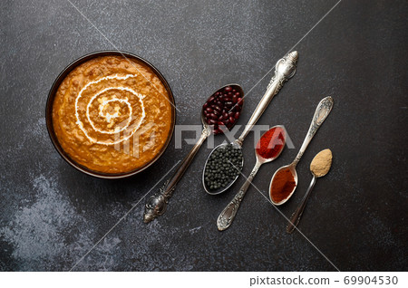 Dal Makhani at dark background Dal Makhani at dark background 69904530