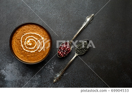 Dal Makhani at dark background Dal Makhani at dark background 69904533