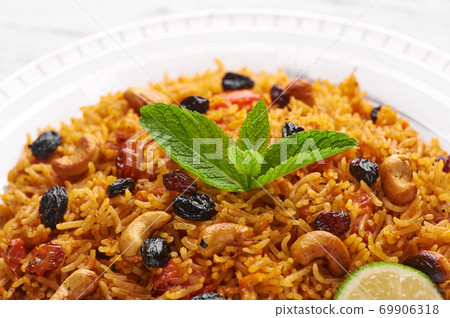 vegetarian kabsa. Ramadan food. Kabsa is traditional saudi arabian cuisine dish. vegetarian kabsa. Ramadan food. Kabsa is traditional saudi arabian cuisine dish. 69906318