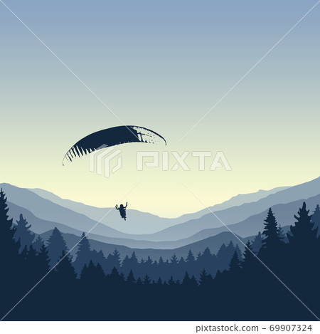 paragliding adventure blue mountain view 69907324