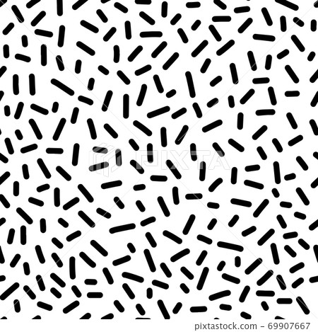 Trend Doodle style abstract hand drawn stripes pattern. Simple black and white vector abstract background.  69907667