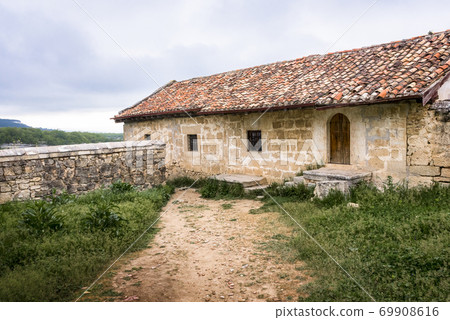 Medieval building in the ancient city-fortress of Chufut-Kale, Crimea, Russia Medieval building in the ancient city-fortress of Chufut-Kale, Crimea, Russia 69908616