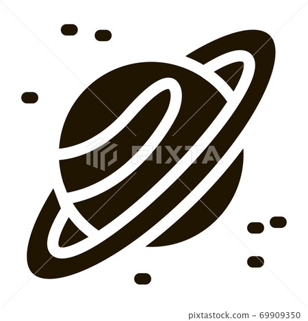 Saturn Planet Ring Icon Illustration 69909350